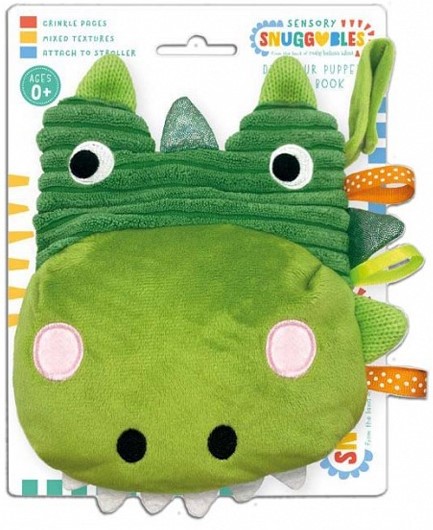 SENSORY SNUGGABLES DINOSAUR PUPPET SOFT BOOK