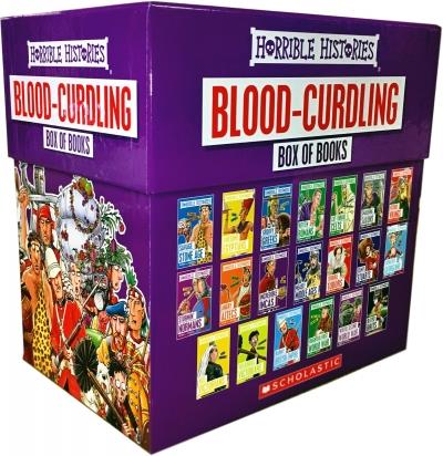 HORRIBLE HISTORIES BLOOD CURDLING 20 BOOKS SET PACK PURPLE