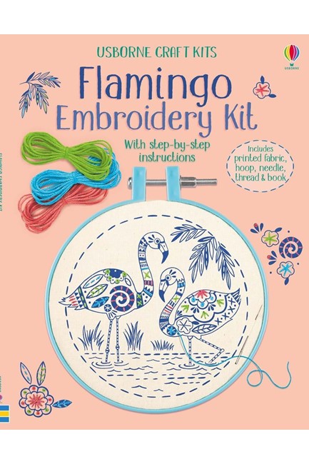 EMBROIDERY KIT FLAMINGO