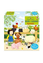 POPPY AND SAM'S BOOK AND 3 JIGSAWS-ANIMALS