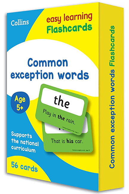 COMMON EXCEPTION WORDS FLASHCARDS : IDEAL FOR HOME LEARNING