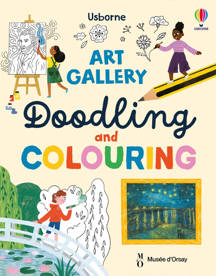 ART GALLERY DOODLING AND COLOURING