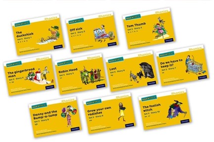 READ WRITE INC - PHONICS SET 5 YELLOW STORY BOOKS - COLOUR PACK OF 10