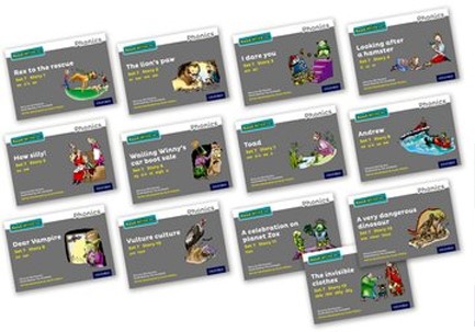 READ WRITE INC - PHONICS SET 7 GREY STORY BOOKS - COLOUR PACK OF 13