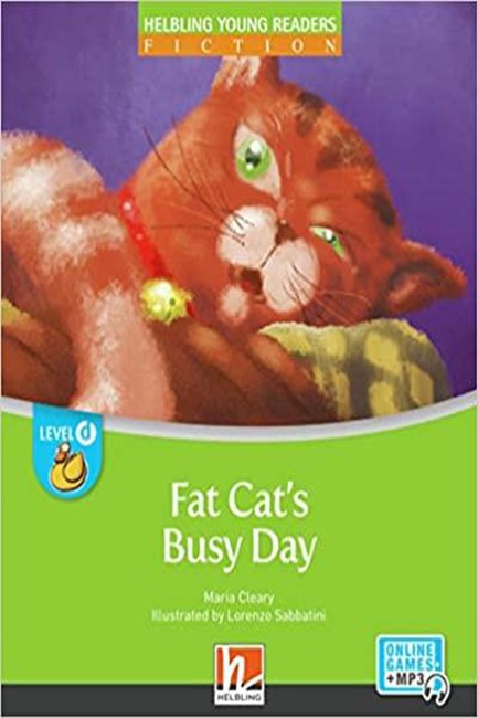YOUNG READERS FAT CAT'S BUSY DAY - READER + ONLINE GAMES +MP3