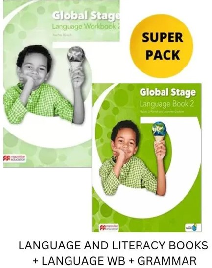 GLOBAL STAGE 2 SUPER PACK (LANGUAGE AND LITERACY BOOKS + LANGUAGE WB + GRAMMAR)