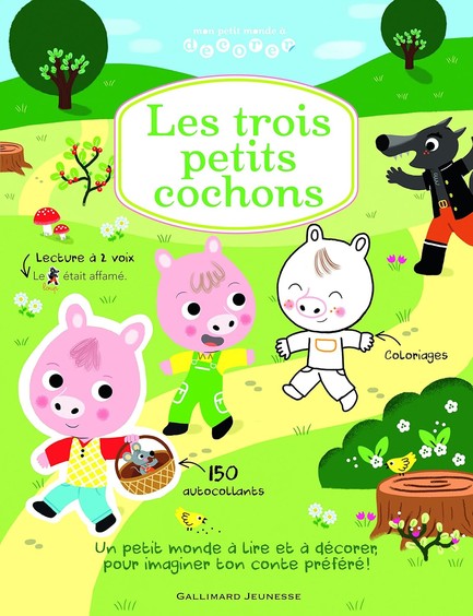 MON PETITE MONDE A DECORER-LES TROIS PETITS COCHONS