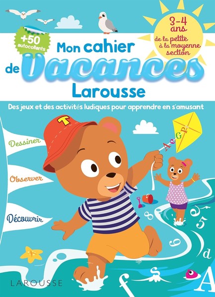 LAROUSSE MON CAHIER DE VACANCES 3-4 ANS