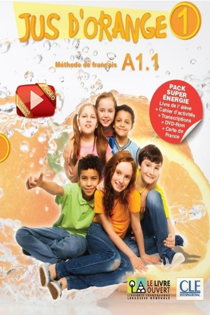 JUS D'ORANGE SUPER PACK ENERGIE 1 Α1.1 (METHODE + CAHIER + DVD ROM + CARTE DE FRANCE + TRANSCRIPTION
