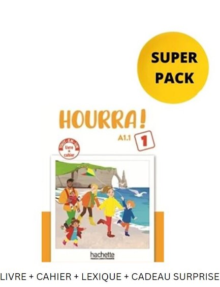 HOURRA! MINI 1 SUPER PACK (LIVRE + CAHIER + LEXIQUE + CADEAU SURPRISE)