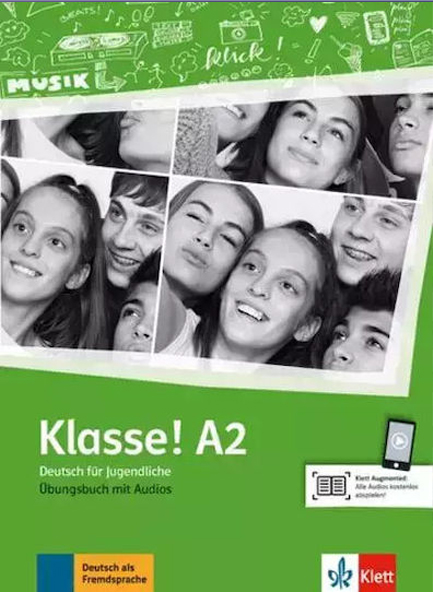 KLASSE! A2 DEUTSCH FUR JUGENDLICHE UBUNGSBUCH MIT AUDIOS
