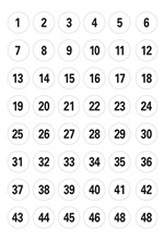 ΕΤΙΚΕΤΕΣ ΑΡΙΘΜΩΝ ΣΤΡΟΓΓΥΛΕΣ 12ΜΜ 10Φ.ΗΕRΜΑ 4124