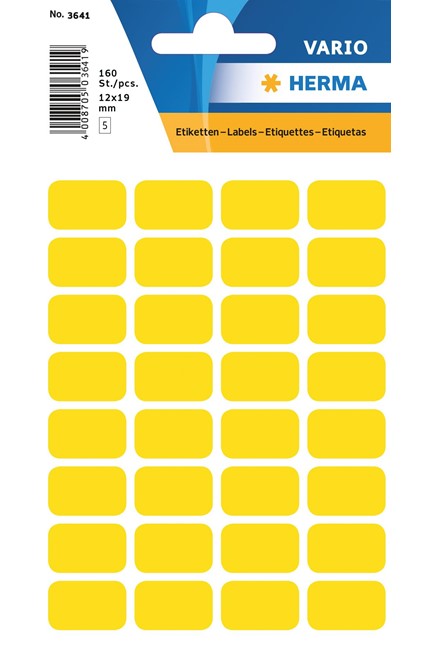 ΕΤΙΚΕΤΕΣ 12*19ΜΜ 10Φ.ΚΙΤΡΙΝΕΣ ΗΕRΜΑ 3641