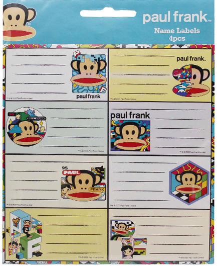 ΕΤΙΚΕΤΕΣ ΣΧΟΛΙΚΕΣ FANCY BACK ME UP 4TEM.PAUL FRANK 775-28246