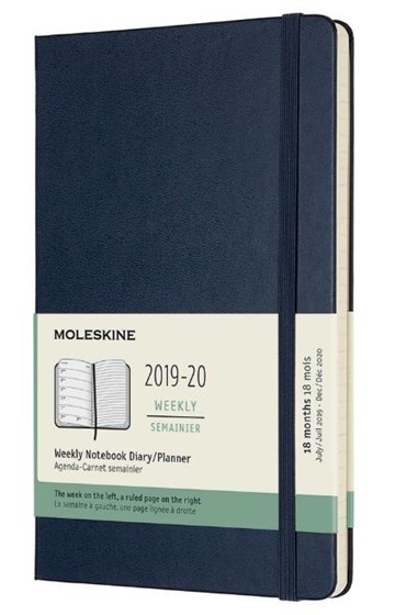 ΗΜΕΡΟΛΟΓΙΟ MOLESKINE 19-20 ΑΚΑΔΗΜΑΙΚΟ HARD SAPPHIRE BLUE 13*21 NOTEBOOK ΕΒΔΟΜΑΔΙΑΙΟ LARGE