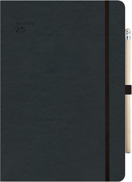 ΗΜΕΡΟΛΟΓΙΟ ADBOOK 25 HANDY BLACK 17*25 ΗΜΕΡΗΣΙΟ SOFT ΜΕ ΛΑΣΤΙΧΟ ΚΑΙ ΜΟΛΥΒΙ