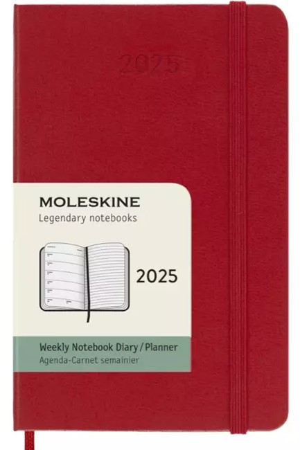 ΗΜΕΡΟΛΟΓΙΟ MOLESKINE 25 HARD SCARLET RED 09*14 ΕΒΔΟΜΑΔΙΑΙΑ ΑΤΖΕΝΤΑ POCKET