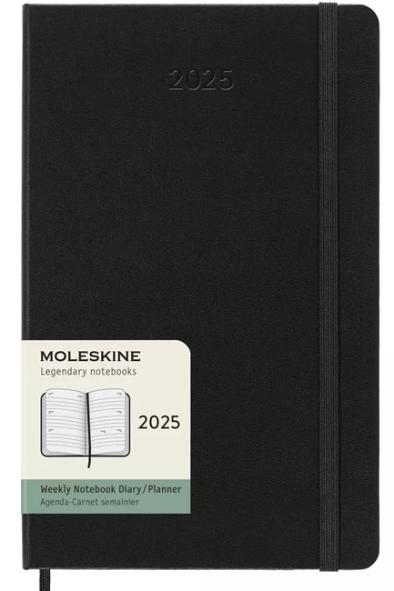 ΗΜΕΡΟΛΟΓΙΟ MOLESKINE 25 HARD BLACK 13*21 ΕΒΔΟΜΑΔΙΑΙΟ LARGE ΟΡΙΖΟΝΤΙΟ