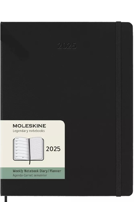 ΗΜΕΡΟΛΟΓΙΟ MOLESKINE 25 HARD BLACK 19*25 ΕΒΔΟΜΑΔΙΑΙΟ XL