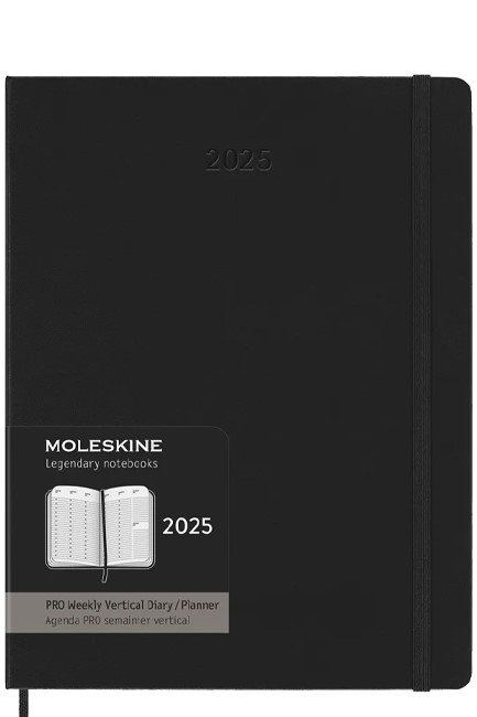 ΗΜΕΡΟΛΟΓΙΟ MOLESKINE 25 HARD BLACK 19*25 ΕΒΔΟΜΑΔΙΑΙΟ XL ΚΑΘΕΤΟ PROFESSIONAL