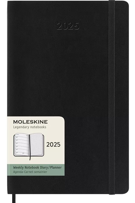 ΗΜΕΡΟΛΟΓΙΟ MOLESKINE 25 SOFT BLACK 13*21 ΕΒΔΟΜΑΔΙΑΙΟ LARGE