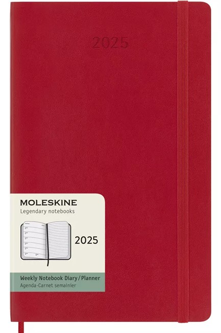 ΗΜΕΡΟΛΟΓΙΟ MOLESKINE 25 SOFT SCARLET RED 13*21 ΕΒΔΟΜΑΔΙΑΙΟ LARGE