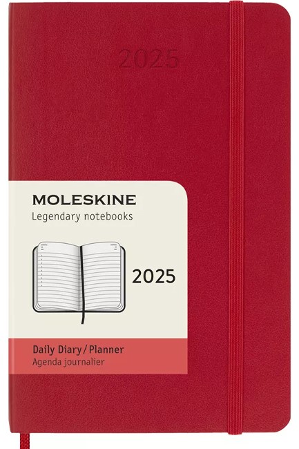 ΗΜΕΡΟΛΟΓΙΟ MOLESKINE 25 SOFT SCARLET RED 09*14 ΗΜΕΡΗΣΙΑ ΑΤΖΕΝΤΑ POCKET