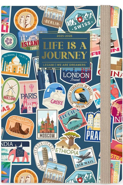 ΗΜΕΡΟΛΟΓΙΟ LEGAMI 25-26 ΑΚΑΔΗΜΑΙΚΟ PHOTO TRAVEL STICKERS 12*18 ΕΒΔΟΜΑΔΙΑΙΟ AG2616062 MEDIUM ΜΕ NOTEBOOK