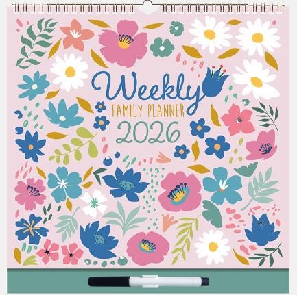 ΗΜΕΡΟΛΟΓΙΟ THE GIFTED COMPANY 26 FLORAL WEEKLY FAMILY PLANNER 30*30 ΤΟΙΧΟY ΜΕ ΜΑΡΚΑΔΟΡΟ