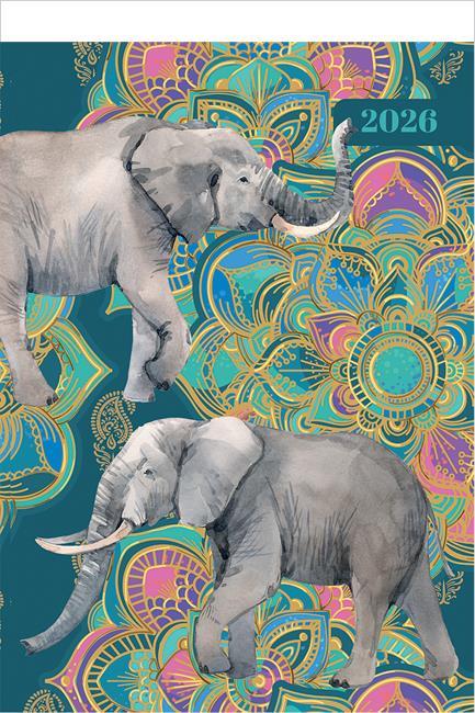 ΗΜΕΡΟΛΟΓΙΟ THE GIFTED COMPANY 26 ELEPHANT ELEGANCE 14,5*21 ΕΒΔΟΜΑΔΙΑΙΟ