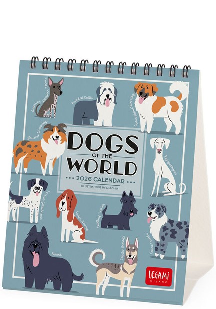 ΗΜΕΡΟΛΟΓΙΟ LEGAMI 26 UNCOATED DOGS OF THE WORLD 12*14,5 ΕΠΙΤΡΑΠΕΖΙΟ CAL260159