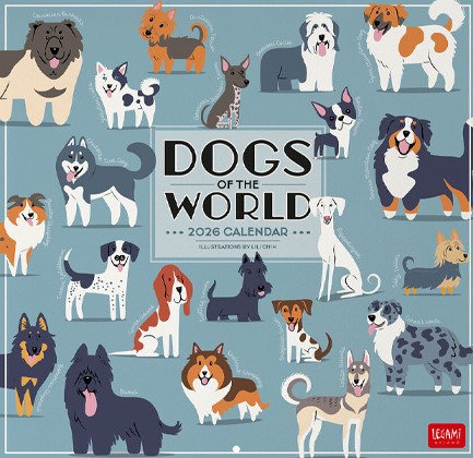 ΗΜΕΡΟΛΟΓΙΟ LEGAMI 26 UNCOATED DOGS OF THE WORLD 30*30 ΤΟΙΧΟΥ CAL260037
