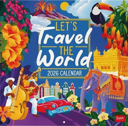 ΗΜΕΡΟΛΟΓΙΟ LEGAMI 26 UNCOATED LET'S TRAVEL THE WORLD 30*30 ΤΟΙΧΟΥ CAL260055