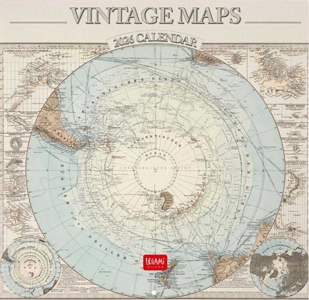 ΗΜΕΡΟΛΟΓΙΟ LEGAMI 26 UNCOATED VINTAGE MAPS 30*30 ΤΟΙΧΟΥ CAL260047