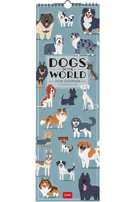 ΗΜΕΡΟΛΟΓΙΟ LEGAMI 26 UNCOATED DOGS OF THE WORLD 16*49 ΤΟΙΧΟΥ CAL260084