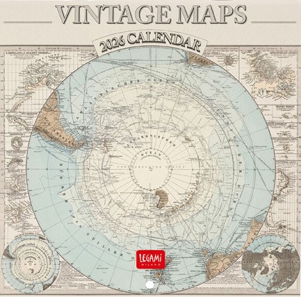 ΗΜΕΡΟΛΟΓΙΟ LEGAMI 26 UNCOATED VINTAGE MAPS 18*18 ΤΟΙΧΟΥ CAL260135