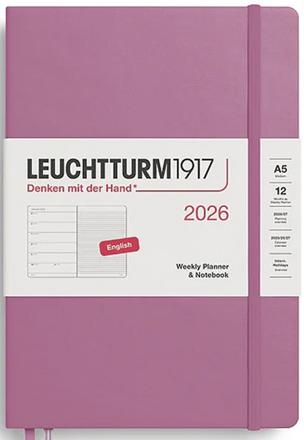ΗΜΕΡΟΛΟΓΙΟ LEUCHTTURM 26 HARD DUSTY ROSE 17,8*25,4 ΕΒΔΟΜΑΔΙΑΙΟ B5 ΜΕ NOTEBOOK