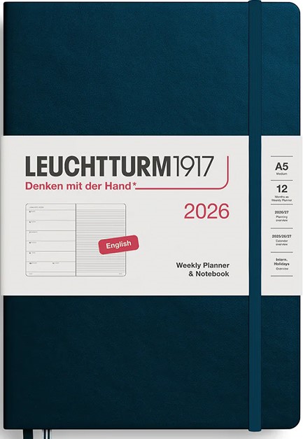 ΗΜΕΡΟΛΟΓΙΟ LEUCHTTURM 26 HARD DEEP SEA 14,5*21 ΕΒΔΟΜΑΔΙΑΙΟ A5 ΜΕ NOTEBOOK