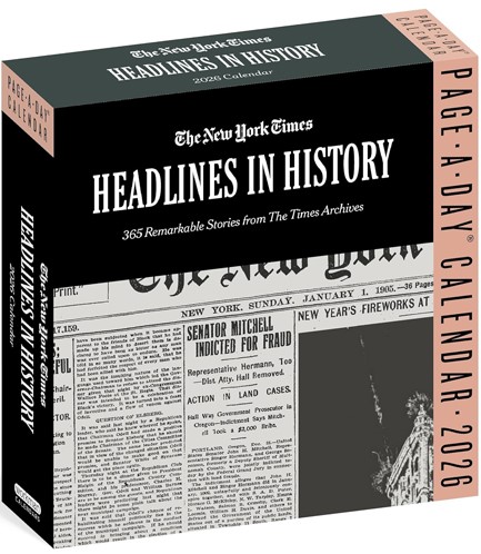 ΗΜΕΡΟΛΟΓΙΟ WORKMAN 26 THE NEW YORK TIMES HEADLINES IN HISTORY 13*13 ΕΠΙΤΡΑΠΕΖΙΟ
