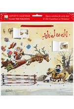 ΗΜΕΡΟΛΟΓΙΟ FLAME TREE 26 XMAS ADVENT THELWELL-SHOWJUMPING SANTA 30*30 ΤΟΙΧΟΥ