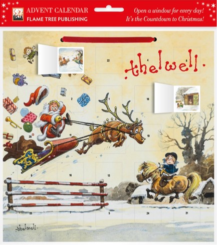 ΗΜΕΡΟΛΟΓΙΟ FLAME TREE 26 XMAS ADVENT THELWELL-SHOWJUMPING SANTA 30*30 ΤΟΙΧΟΥ