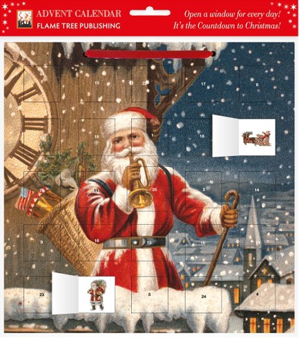 ΗΜΕΡΟΛΟΓΙΟ FLAME TREE 26 XMAS ADVENT SNOWY SANTA 30*30 ΤΟΙΧΟΥ