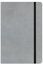 ΗΜΕΡΟΛΟΓΙΟ ADBOOK 25-26 ΑΚΑΔΗΜΑΙΚΟ HANDY GREY 14*21 ΗΜΕΡΗΣΙΟ ΜΕ ΛΑΣΤΙΧΟ