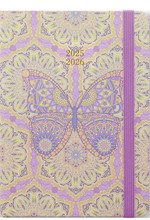 ΗΜΕΡ.LETTS 25-26 ΑΚΑΔΗΜΑΙΚΟ PAISLEY BUTTERFLY 15*21 ΕΒΔΟΜΑΔΙΑΙΟ Α5 ΜΕ ΛΑΣΤΙΧΟ