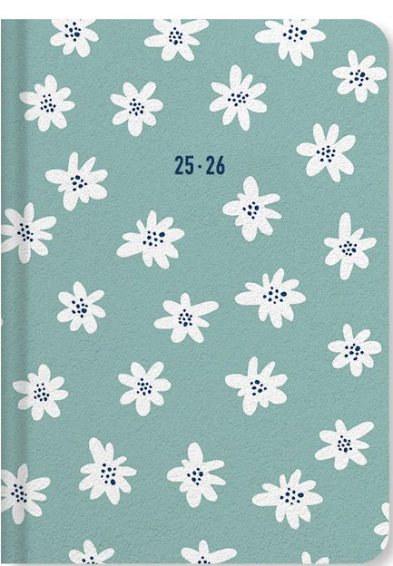ΗΜΕΡΟΛΟΓΙΟ LETTS 25-26 ΑΚΑΔΗΜΑΙΚΟ DAISIES MINT 12*17 ΕΒΔΟΜΑΔΙΑΙΟ A6