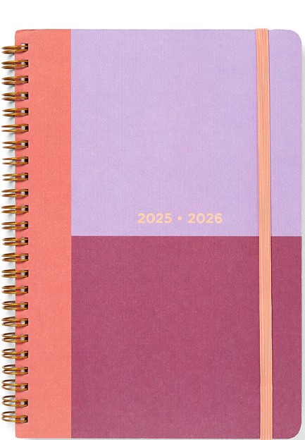 ΗΜΕΡΟΛΟΓΙΟ LETTS 25-26 ΑΚΑΔΗΜΑΙΚΟ SPIRAL COLOUR BLOCK RASBERRY 15*21 ΗΜΕΡΗΣΙΟ A5 ΜΕ ΛΑΣΤΙΧΟ