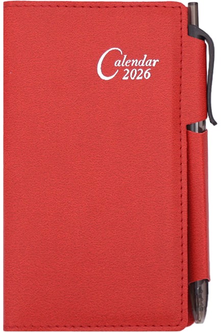 ΗΜΕΡΟΛΟΓΙΟ ΕΚΔΟΣΙΣ 26 ΓΩΝΙΕΣ ΚΟΚΚΙΝΟ 09*15 ΑΤΖΕΝΤΑ ΗΜΕΡΗΣΙΑ ΜΕ ΣΤΥΛΟ