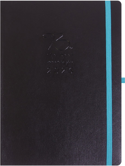 ΗΜΕΡΟΛΟΓΙΟ ΕΚΔΟΣΙΣ 26 FLEX ΜΑΥΡΟ 12*17 ΗΜΕΡΗΣΙΟ ΜΕ ΛΑΣΤΙΧΟ ΚΑΙ ΘΗΛΙΑ