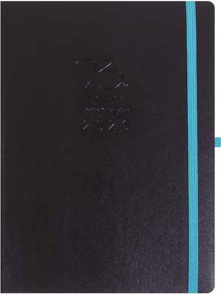 ΗΜΕΡΟΛΟΓΙΟ ΕΚΔΟΣΙΣ 26 FLEX ΜΑΥΡΟ 12*17 ΗΜΕΡΗΣΙΟ ΜΕ ΛΑΣΤΙΧΟ ΚΑΙ ΘΗΛΙΑ