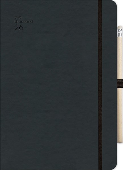 ΗΜΕΡΟΛΟΓΙΟ ADBOOK 26 HANDY BLACK 09*13 ΗΜΕΡΗΣΙΑ ΑΤΖΕΝΤΑ ΟΡΘΙΑ  SOFT ΜΕ ΛΑΣΤΙΧΟ ΚΑΙ ΜΟΛΥΒΙ